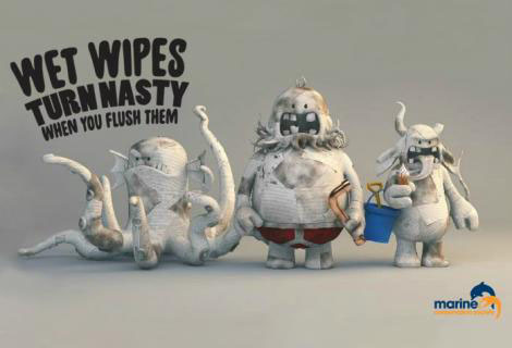Wet wipes turn nasty