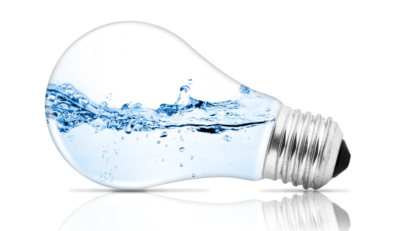 water in a lightbulb