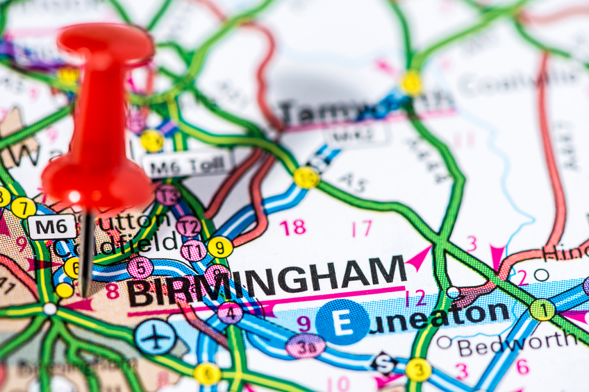 map showing birmingham