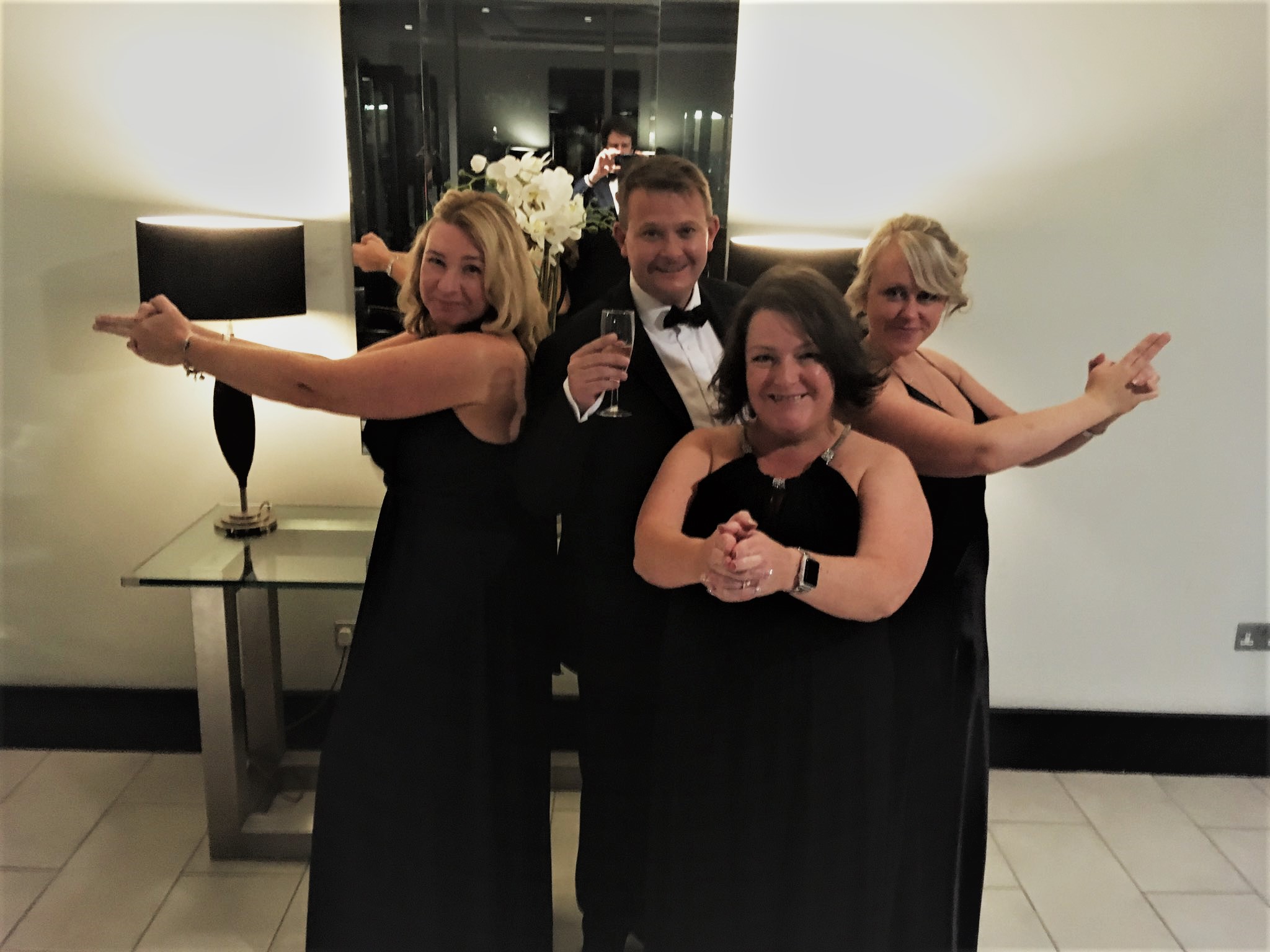 CCW staff members dressed up at awards