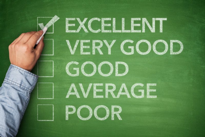 ratings checklist boxes ticked excellent