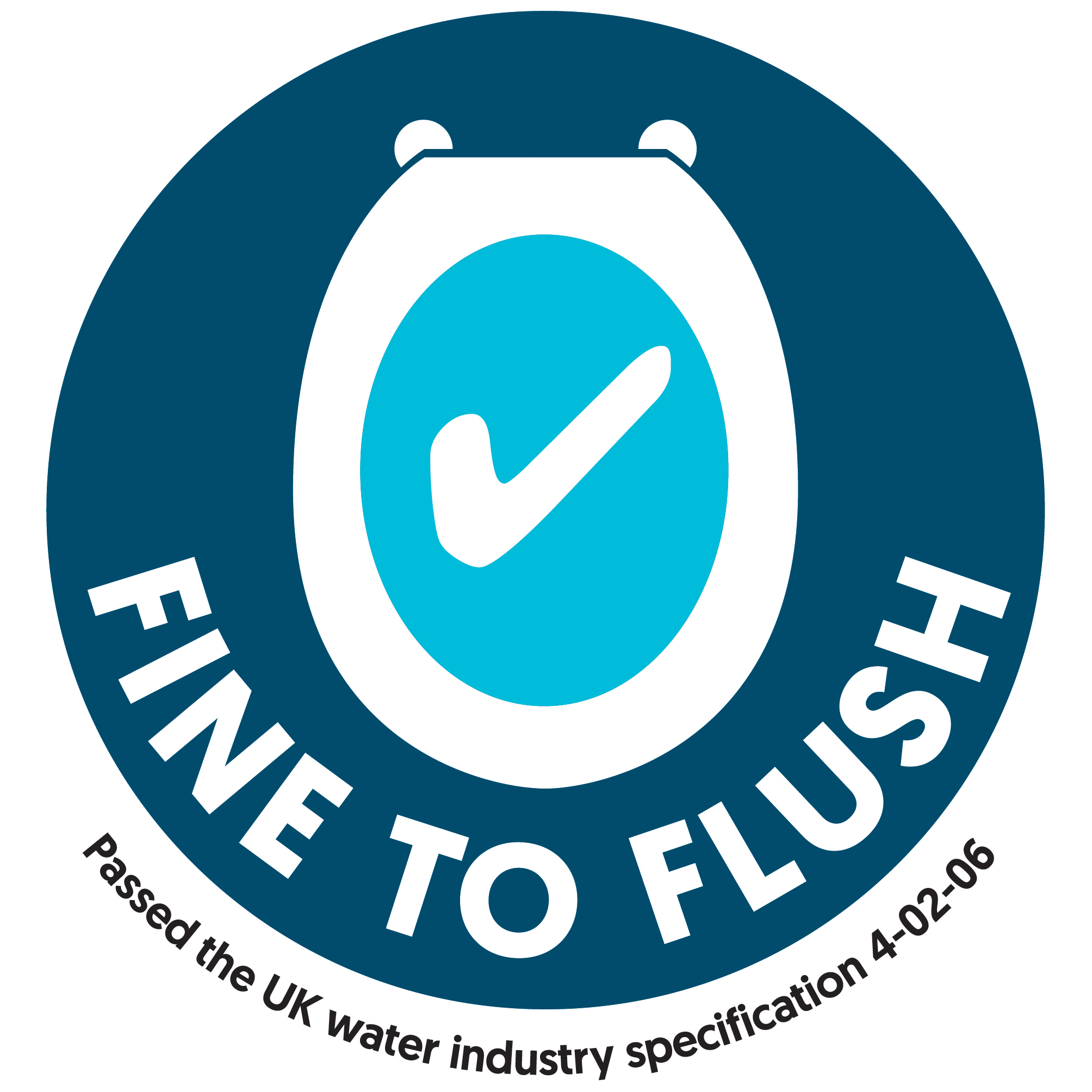 fine to flush logo