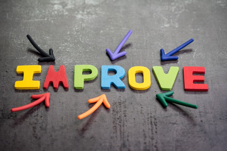arrows pointing at the word improve
