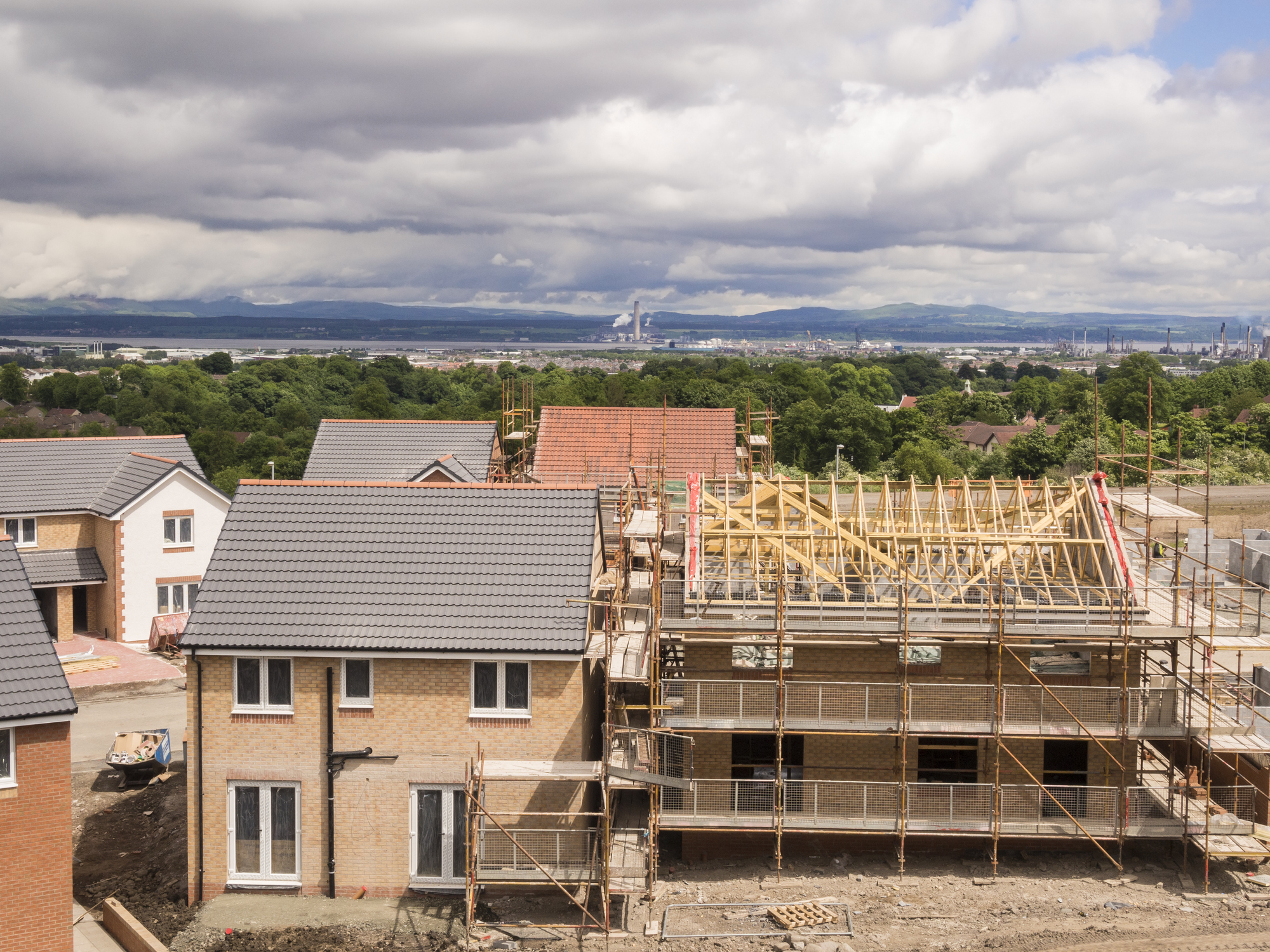 Building site of houses