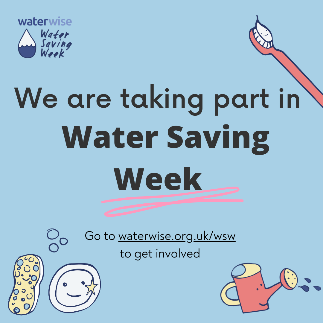 waterwise illustration saying that we are taking part in water saving week