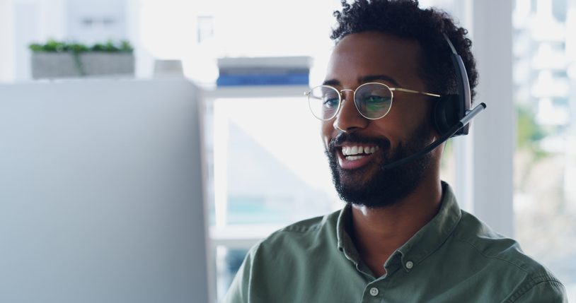 Man using headset