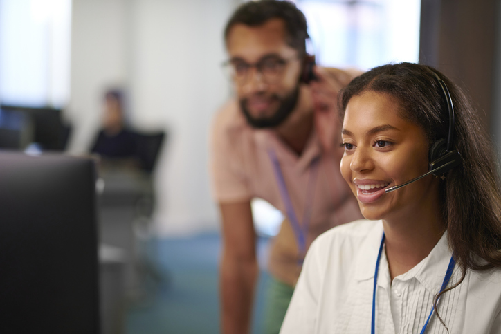 call center trainee with mentor