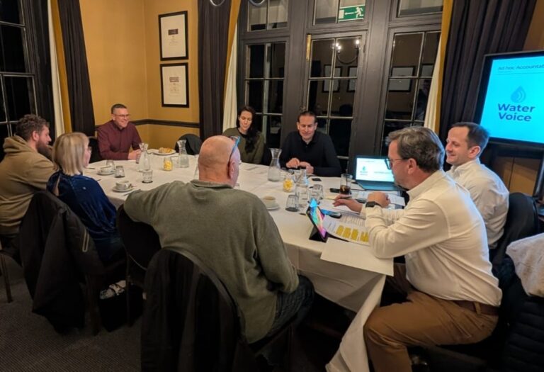 Panel members sat around a table with Rob Wilson, CCW Chair, Mike Keil, CCW CEO, and Nicky Taylor, Managing Director at Taylor McKenzie Research, reflecting on their Accountability Session.